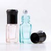 GSHLLO 10 Pcs 3ml Refillable Colorful Glass Roller Bottles Roll