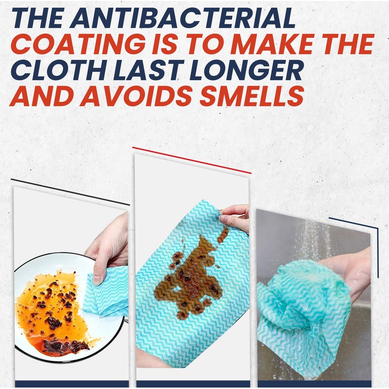 Abbey 200 All Purpose Cleaning Cloths in Portable Box Dispenser