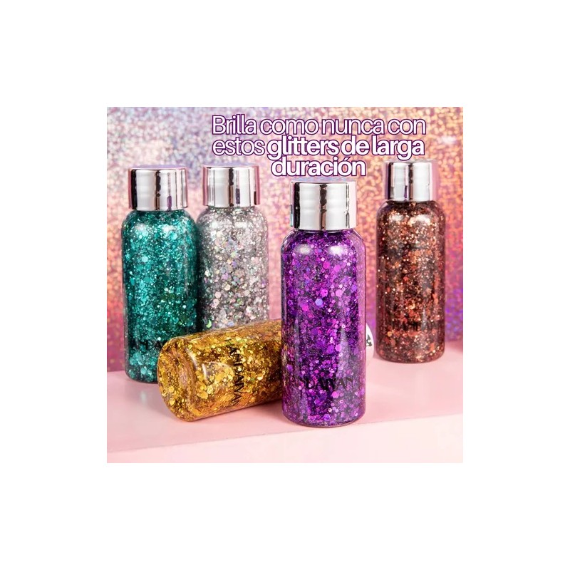 Body Glitter Cabello Cuerpo Brillos Maquillaje Colores Full