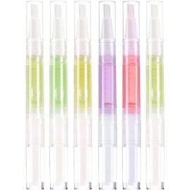 Cabilock 6 Lápices de Aceite para Cutículas con Extracto Vegetal, Uso para Manicura, Suaviza y Fortalece Uñas, Adecuado para Salón de Uñas Estilo Aleatorio