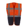 Yoko Men's Yk002/Hvw801 Multi-Functional Executive Hi-vis Waistcoat, Orange/Black, Small