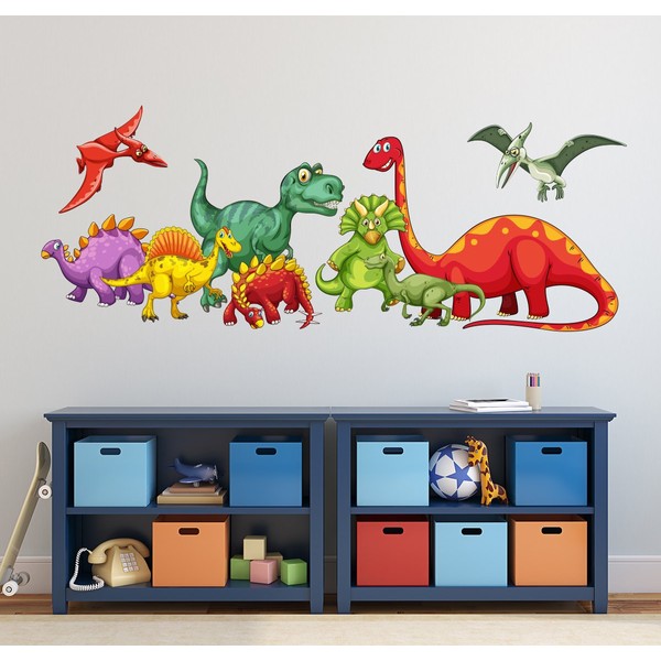 Kids Dinosaurs Window 3D Wall Decal Art Removable Wallpaper Mural