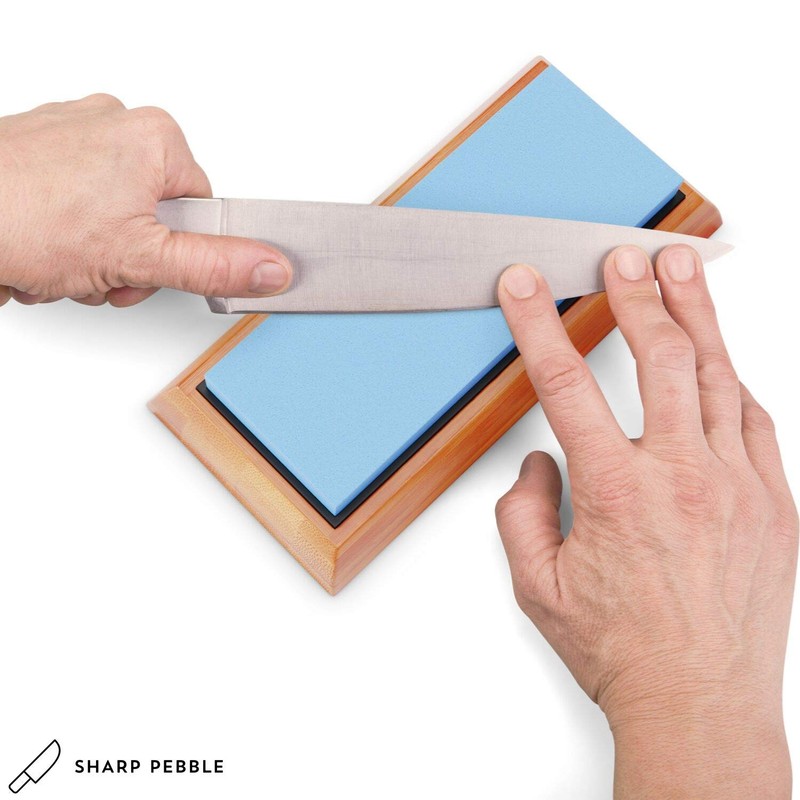 Sharp Pebble Knife Sharpening Stones Kit -Grits 400/1000/6000 Extra Large