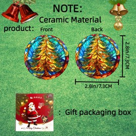 Rilafuvu Christmas Ornaments Ceramic Christmas Tree Gift Exchange,Christmas Decorations for Tree Christmas Ornaments Clearance Christmas Tree 2024 Gifts Under 25 Dollars Kids