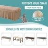 GERLNF Stretch Dining Bench Cover, Soft Seersucker Bench Slipcover with
