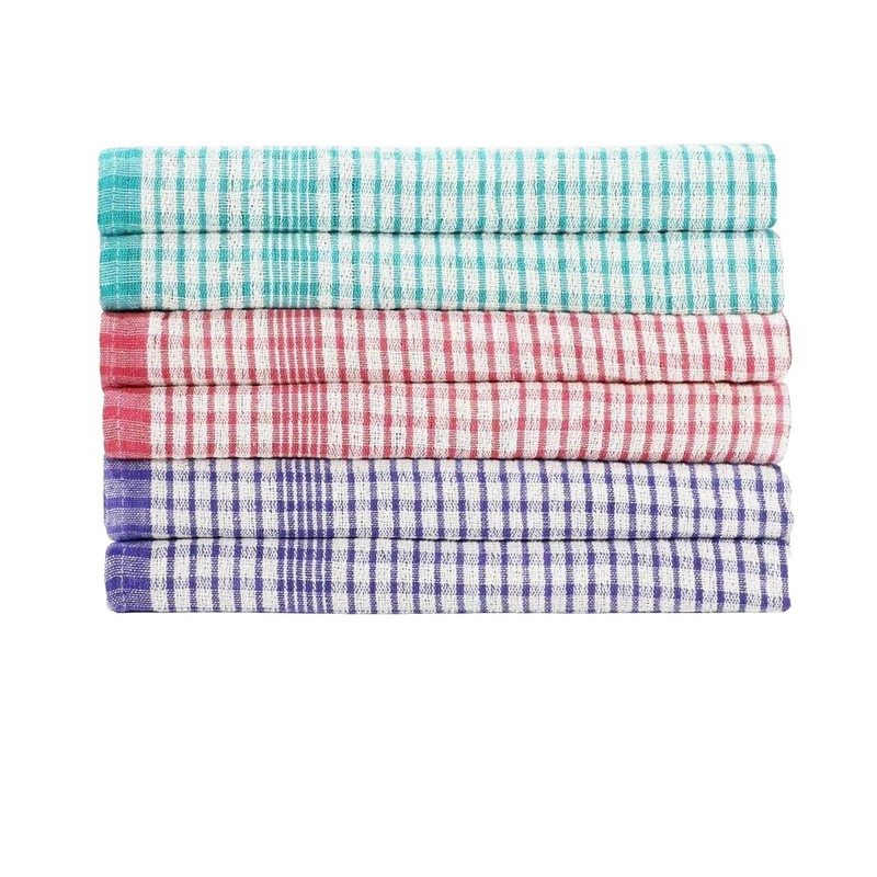 Lyra Linens 100% Cotton Wonderdry Checked Tea Towels – Restaurant