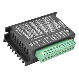 Stepper Motor Driver Aluminum High Speed Optical Insulation TB6600 NEMA 17/23/34 4.0A 42VDC Drive Tool Driver for 42/57/86 Models 6 Subdivision Modes Offline Hold Thermal Protection Over Current