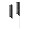 RHOS Carbon Retractable Rat Tail Comb for Parting and Styling,