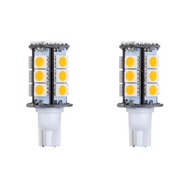 Makergroup T5 T10 Wedge Base LED Light Bulb High Brightness 12V 3W 2700K-3000K Warm White for Outdoor Landscape Lighting Deck Stair Step Path Lights and RV Lighting 2pcs