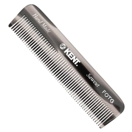 G.B.KENT 112mm Handmade Men's Pocket Hair Comb British Royal Fot (Gray Color)