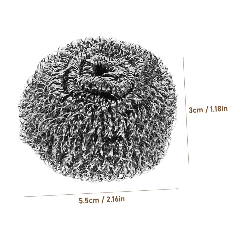 CHILDWEET 6PCS Stainless Steel Pot Scrubbers Reusable Steel Scrubber for