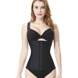 Everbellus Womens Adjustable Shoulder Strap Waist Trainer Vest Underbust Corset Black 2XL