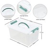 Hayixia 1-Pack 14 Quart Clear Plastic Storage Latching Box, Plastic