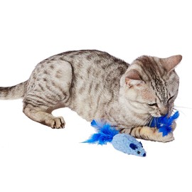 Petio Cat Toys Love Blue Fluffy Chew Chew Set of 2