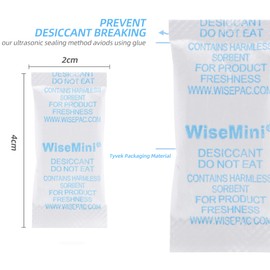 Wisesorb 1 Gram 1400 Packs Silica Gel Packets, Silica Packets, Food Grade Dessicant, Dessicant Packs, Silica Gel for Food Storage, Dehumidifiers Moisture Packets