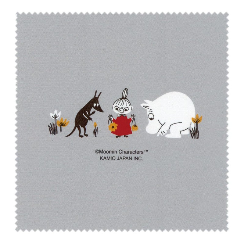 Kamio Japan Moomin Glasses Case with Cloth Comic Pattern Chou