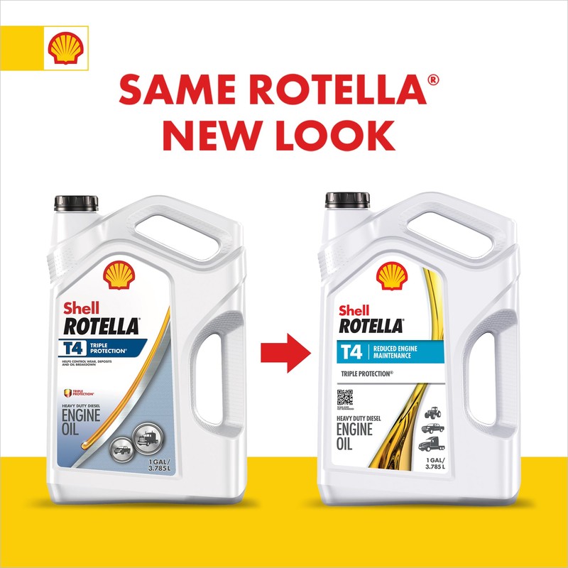Shell Rotella T4 Triple Protection 15W-40 Motor Oil, 2.5 Gallon
