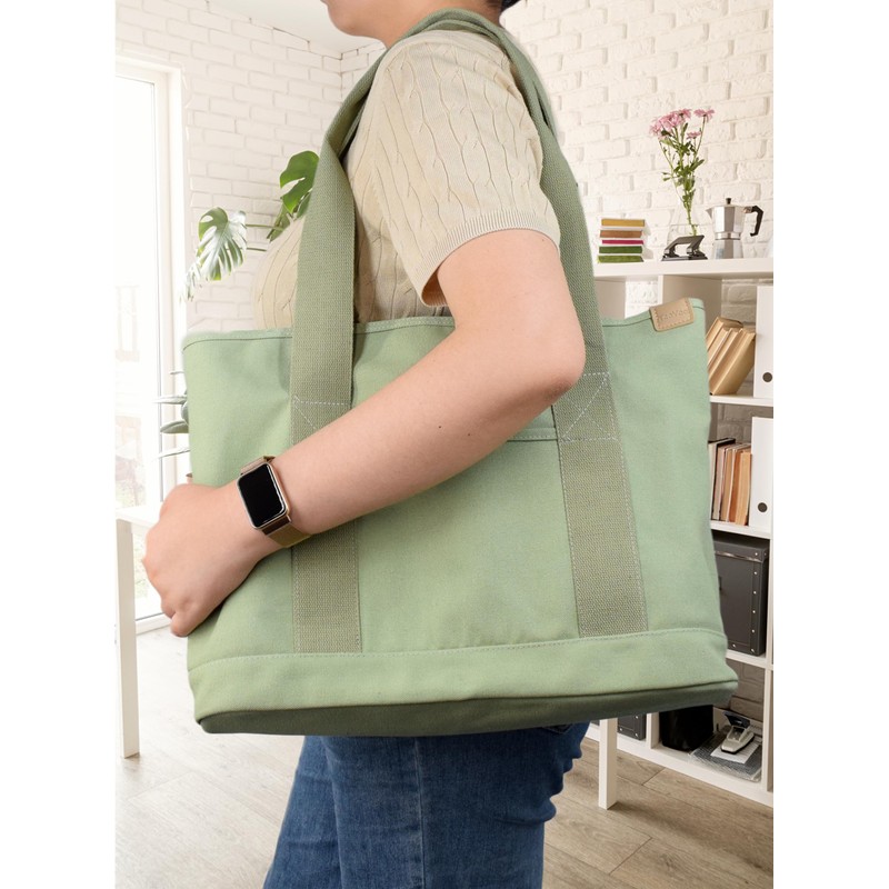 Women's Medium Handbag Canvas Satchel Tote Bag Shoulder Bag Shopper