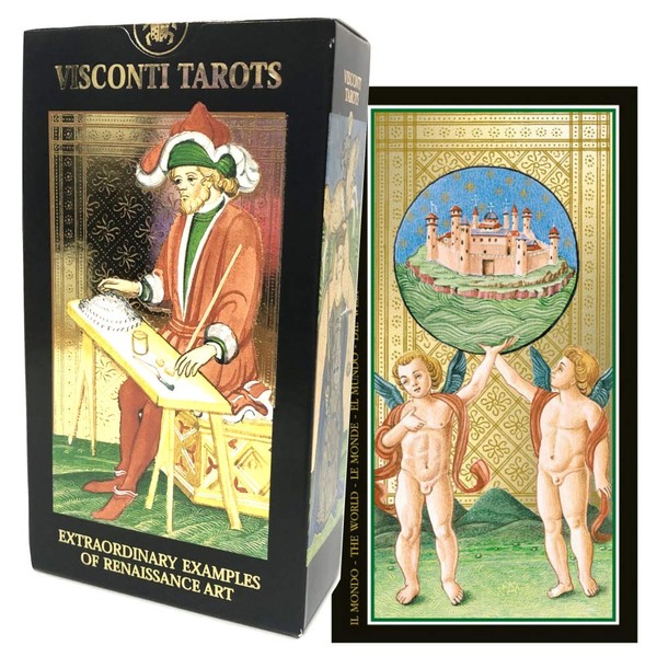 Tarot Cards, 78 Cards, Visconti Tarot Divination, Visconti Tarot, Japanese Instruction Manual Included
