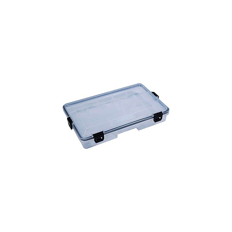 HTO Unisex's Waterproof Lure Box Tackle, Clear, 27.5x18x5cm