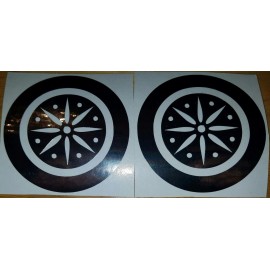 CENTAUR /CENTAUR 2 CHROME PINBALL POP BUMPER DECALS from METAL-MODS CHROME CAPS