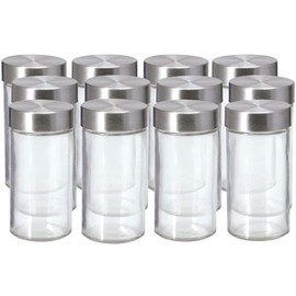 Kamenstein Empty Jars, Set of 12, Silver