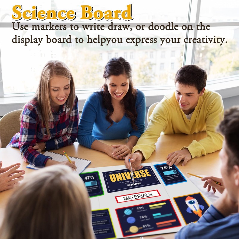 AKONEGE 3Pcs Small Trifold Poster Board, 21 x 14 inches