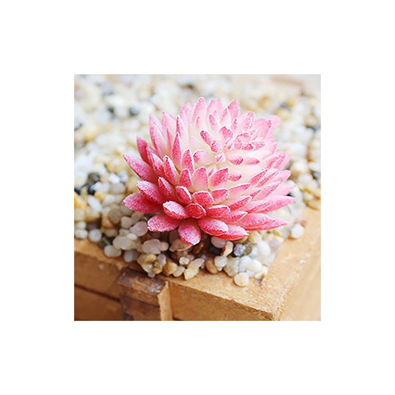 BCP 4 Pcs Artificial Mini Succulents Cactus Plant Flower DIY