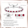 Suyi Tennis Bracelet Birthstone Cubic Zirconia Bracelet Silver Silder Bracelet