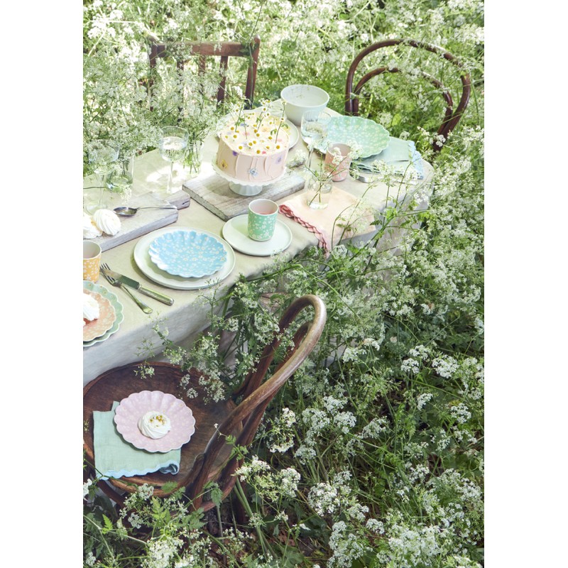 Meri Meri Reusable Bamboo Plates Floral Large 6x