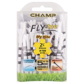 Champ 86509 Zarma Flytee My Hite 2-3/4" 30 Count White with Black Stripes Golf Tees