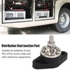 Distribution Stud Junction Post Black 3/8in 300A with Transparent Cover