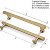 ZAUYX 2-Pack 6 Inch Hole Center Brushed Brass Cabinet Pulls