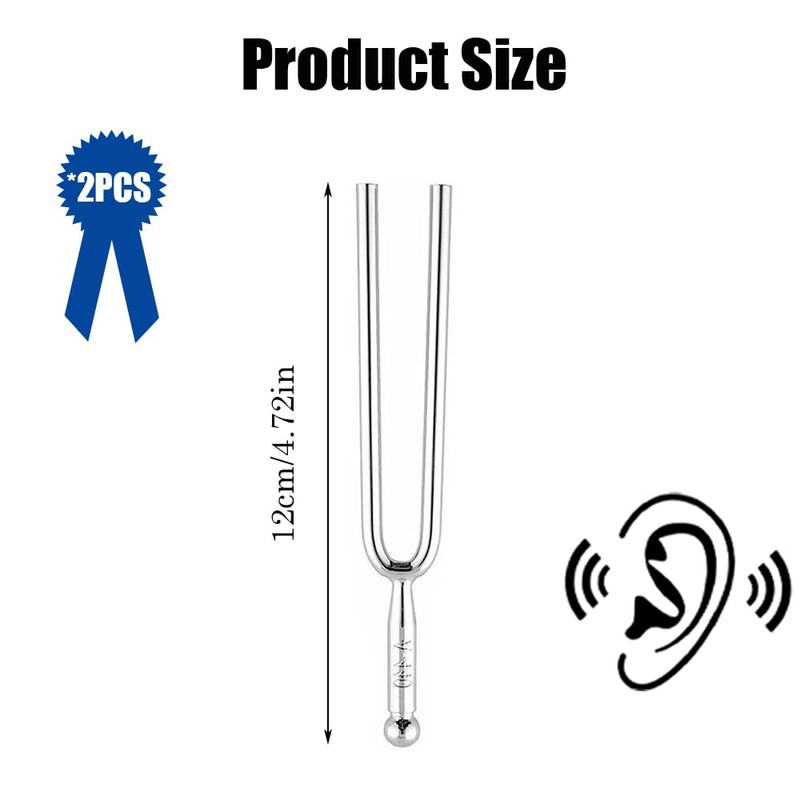 2 PCS A 440 Hz Tuning Fork Standard Tuner Tone