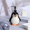 Colias Wing Ceramic Penguin Shape Soap Dispenser with Plastic Pump,