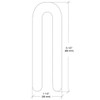 CRL Red 1/8" x 3-1/2" Plastic Horseshoe Shims