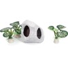 Vtapliea Fish Aquarium Decorations Cave Hide with Viewing Window for