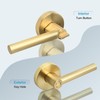 Gaurqiah Brushed Gold Door Handles, Privacy Door Lever, Heavy Duty