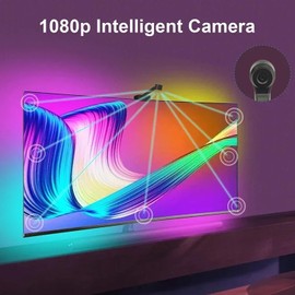 RadiantFlux 16.4FT LED Strip Lights for TV,Smart LED Backlight with Camera,Color Changing Gaming Lights with Remote Control,Sync to 65-75 Inch TV Without Delay,for Room Gaming Decoration