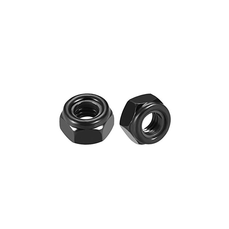 uxcell Hex Lock Nuts - M8 x 1.25mm Carbon Steel