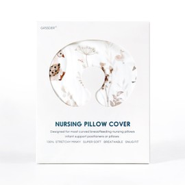 GRSSDER Nursing Pillow Cover Stretchy Minky Removable Nursing Covers for Breastfeeding Pillows, Ultra Soft Comfortable Slipcover for Boy and Girls, Cute Duck Pattern