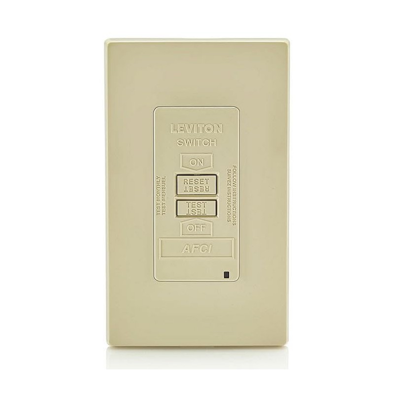 Leviton Blank Face AFCI, 20 Amp, Self Test, LED Indicator