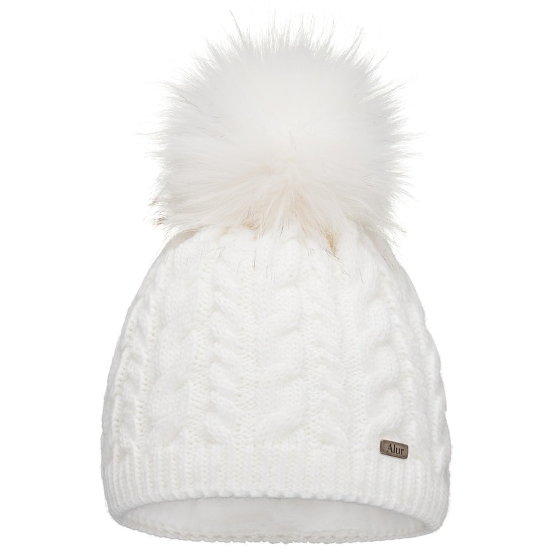 Alur Women's Beanie Winter Hat Knitted Hat with Bobble -