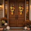Svndlyn 24 Inch Lighted Fall Teardrop Swag with Timer and