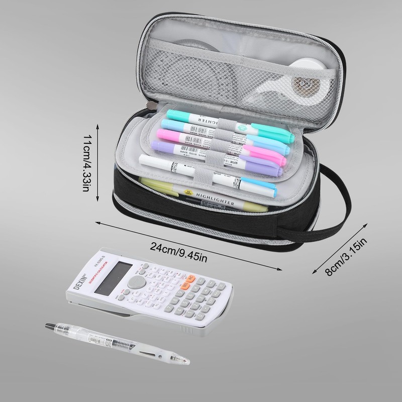 Large Pencil Case for Boys Teens Kids Organizer Zipper Pencil