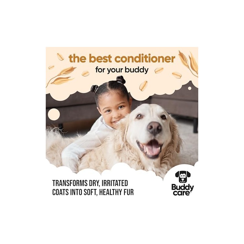 Buddycare Acondicionador De Avena para Perros(16.90 Oz) Elaborado con Aloe