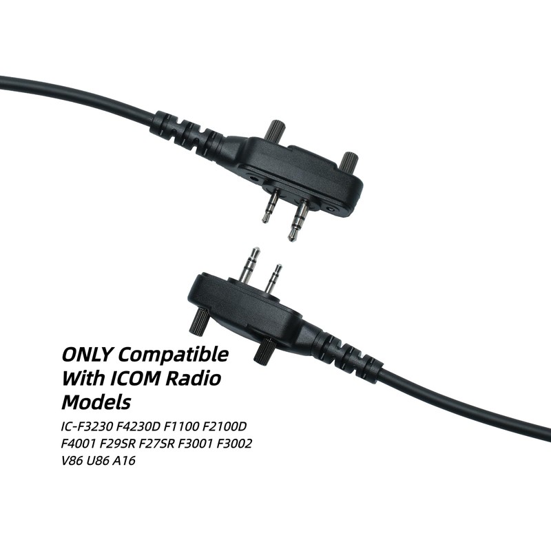 HEOPBIRD HM-158LA Two-Way Speaker Mic Compatible with ICOM IC-F3001 F4001