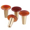 mookaitedecor Set of 4 Carnelian Round Crystal Cabinet Knobs with