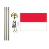 Indonesia 3x5 ft Outdoor Flag and Flag Pole Set, Combination