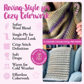 Wool Wonders Yarn for Crocheting, 4-Pack (640Yds / 400G), Free Patterns - Wool Yarn for Knitting - Aran/Heavy #4 Medium Worsted Weight - Purple Peach